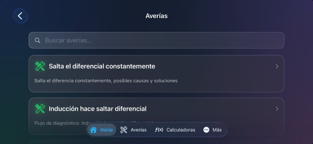 Diagnóstico de averías